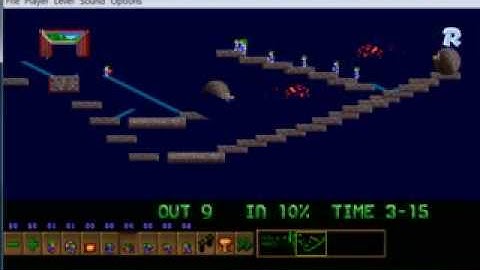 Lemmings my real custom level 4: Palace of dark (own created board)