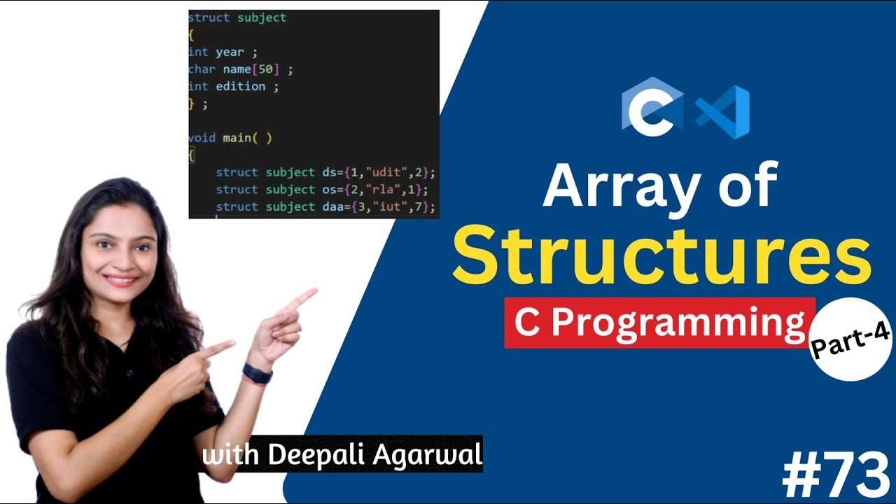 How to Create an Array of Structures | Structures in C Programming Part ...