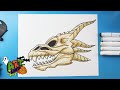 How to Draw Ghidorah&#39;s Skull