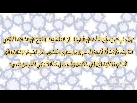 461 النبي قال إن عفريتا من الجن تفلت علي البارحة أو كلمة نحوها ليقطع علي الصلاة فأمك