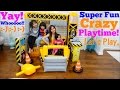 Family toy channel construction playset pretend playtime inflatable play tent playtime fun