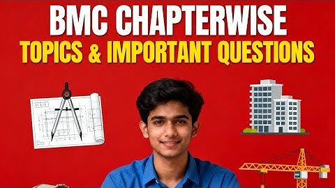 BMC Civil Engineering - Chapterwise Topics & Most Important Ques. ( Part 1 ) | Polytechnic Exam 2025