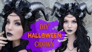 DIY Goth Horns Halloween Crown Tutorial