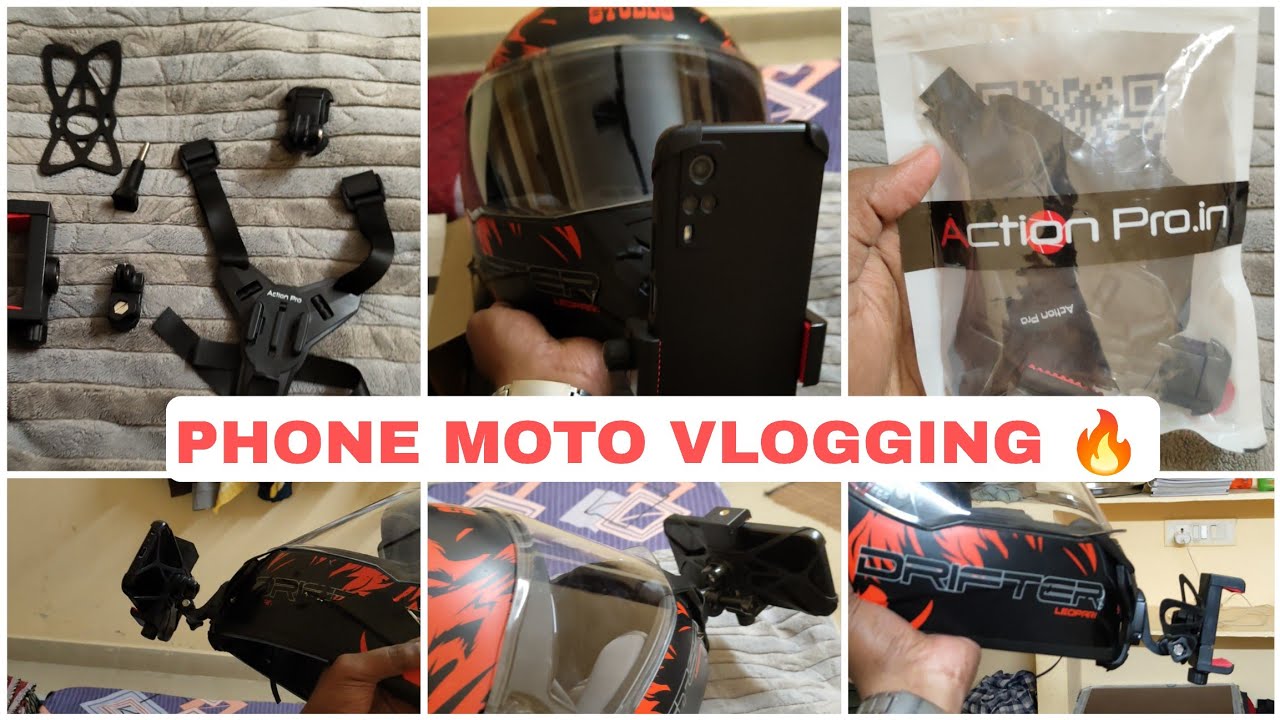 🔥 Phone Moto Vlogging Setup under ₹499 | Helmet Mount Test | Action Pro 🔥
