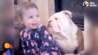 Little Girl And Her Bulldog Are Helping Each Other Grow Up | The Dodo