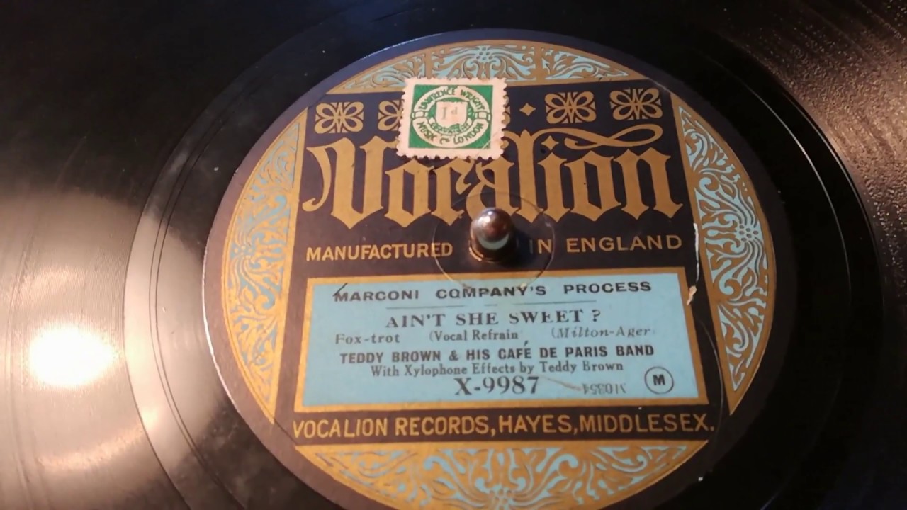 Ain't She Sweet? - Teddy Brown and his Cafe De Paris Band ...