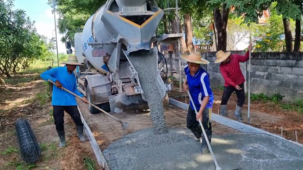 เทถนนคอนกรีต#งานถนน