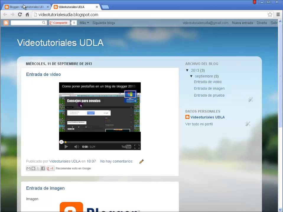 Videotutorial 01 Blogger