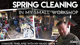 Timelapse Cleaning of My Garage Workshop with my Akaso Brave 7