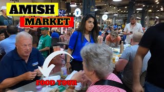 Jamaican Touring , Reading Terminal Market FOOD TOUR Huge PASTRAMI SANDWICH + Amish  in Philadelphia