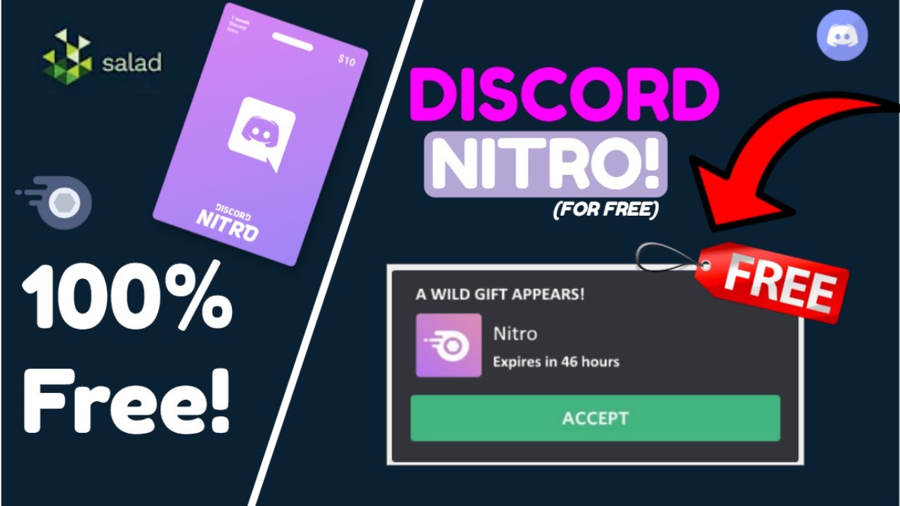 How to get Discord Nitro for FREE with salad.io 2x Earnings Code