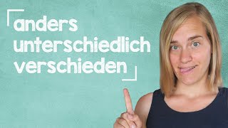 German Lesson (77) - anders ∙ verschieden ∙ unterschiedlich - B1/B2