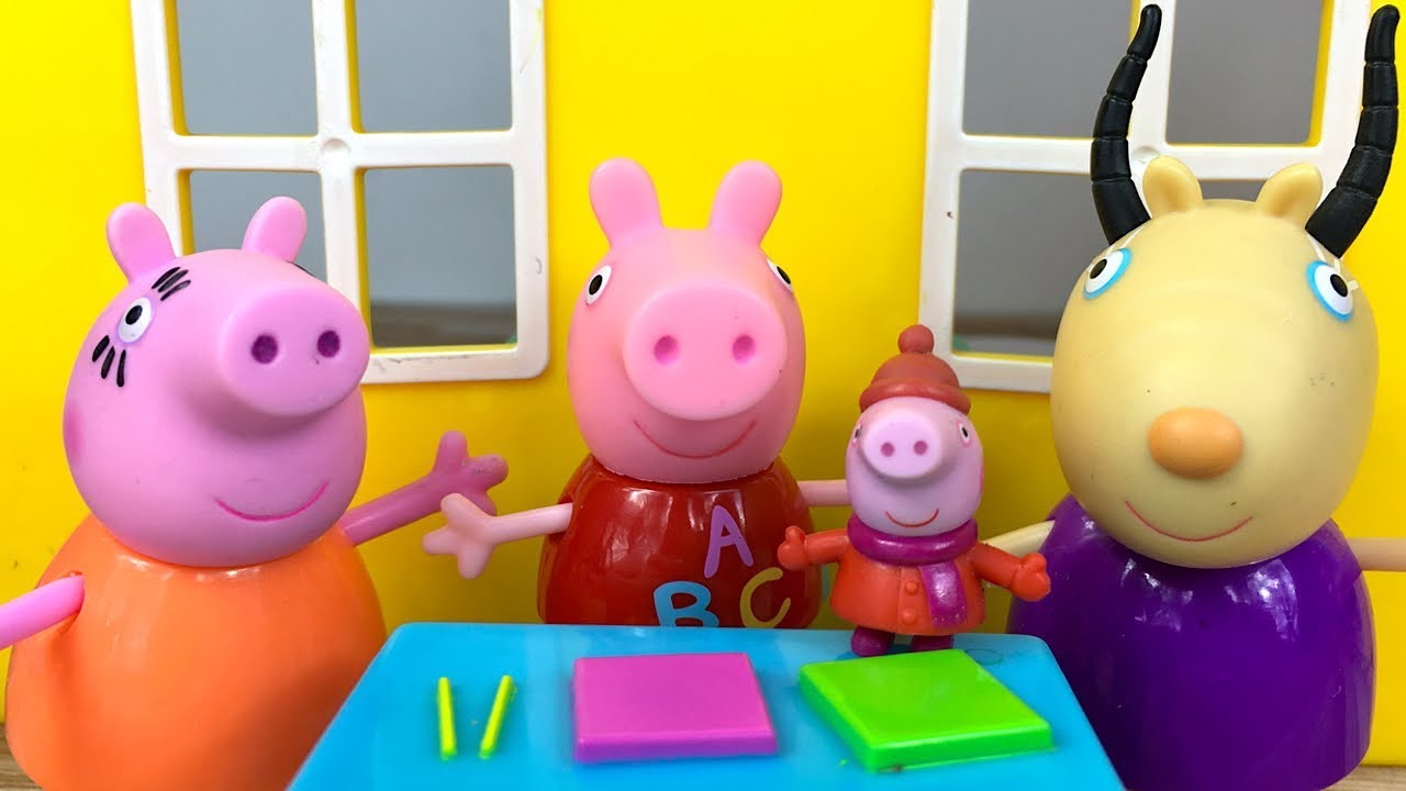 GESCHICHTE MIT DIE WUTZ FAMILIE PEPPA VERGISST IHRE SCHULTASCHE ZU