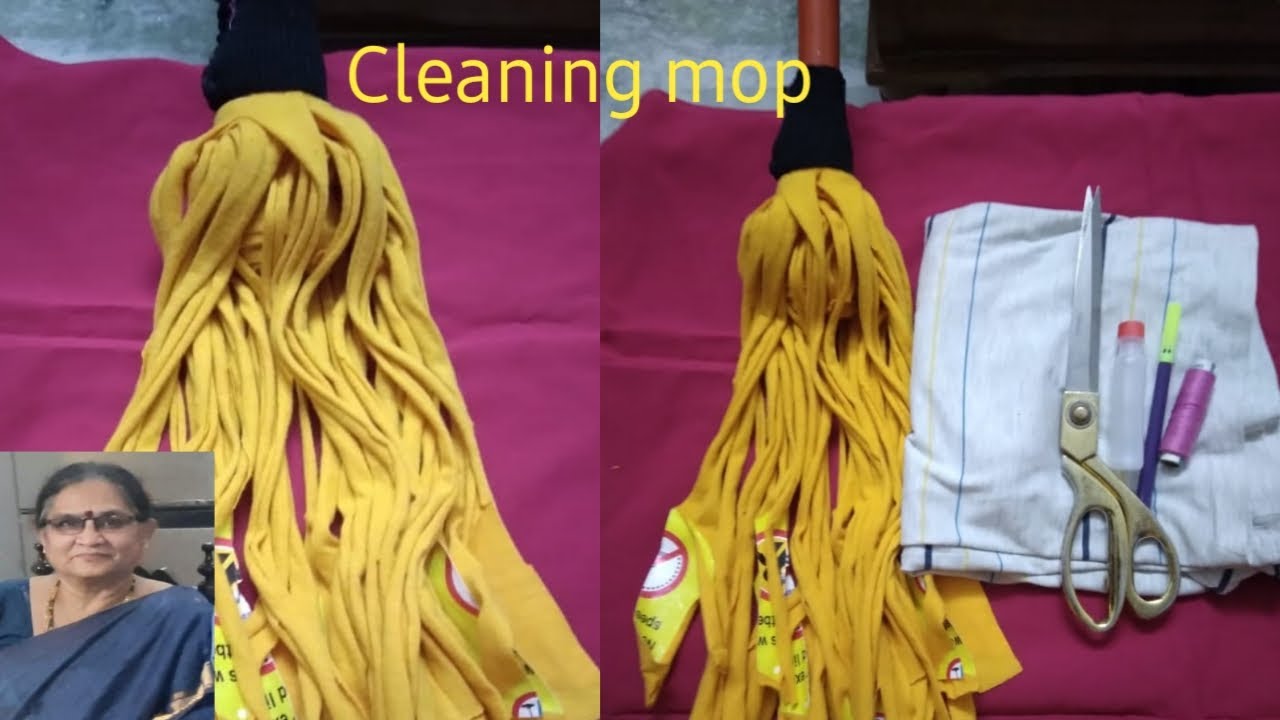 Mops Using Clothes Make Floor Cleaning Mop With Old T Shirt in easy method no cost /money ...