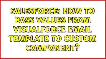 Salesforce: How to pass values from Visualforce Email Template to custom component?