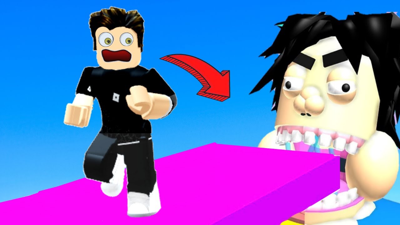 SUPER GORDÃO ME ENGOLIU NO ROBLOX!! (Escape Super Fat Guy Obby) 