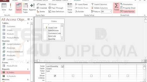 Create a new query named sumquantity to retrieve the sum of the quantity field of the Orders...