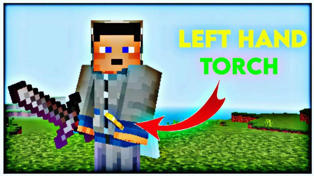 How To HOLD TORCH In LEFT HAND In Minecraft PE 1.20 YouTube