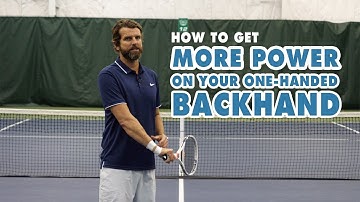 How To Get More POWER on Your One-Handed Backhand - Tennis Lesson