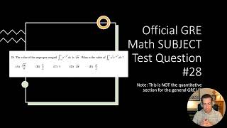 Official GRE Math SUBJECT Test Question #28 (Full Explanation!)