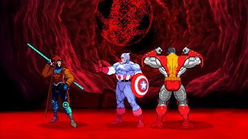 Marvel VS Capcom 2 - Gambit/Captain America/Colossus - Expert Difficulty Playthrough