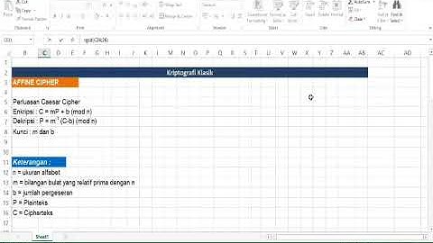 Kriptografi Klasik Affine Cipher