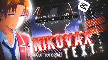 Nikovax Text Tutorial 🤓 | How to make nikovax text in capcut 🤔| Capcut Tutorial 📲