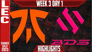 FNC vs BDS Highlights | LEC Summer 2023 W3D1 | Fnatic vs Team BDS