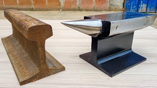 I turn a Railroad Track into an Anvil! Simple & Easy DIY