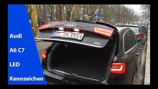 Audi A6 C7 4G LED Kennzeichenbeleuchtung wechseln ausbauen