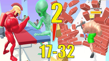 Muscle Rush - Walkthrough Part 2 All Levels 17 - 32 Max Level (Android, iOS) Gameplay Solution