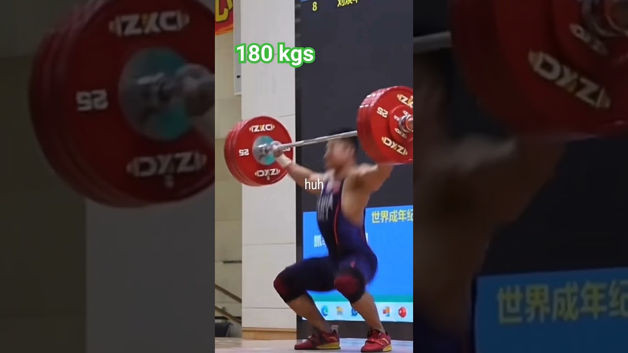 180 kgs snatch world record by Li dayin at National championship 