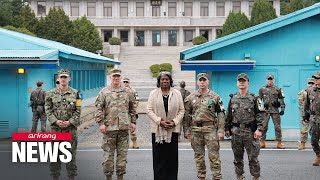 U.S. ambassador to UN, Linda ThomasGreenfield visits DMZ dividing two Koreas on Tues.