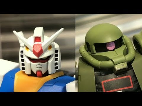 Tamashii Nations Tokyo - Robot魂 RX-78-2 Gundam & MS-06 Zaku