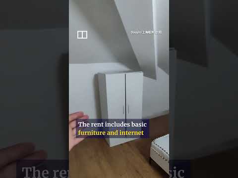 Attic room in China with tiny ‘shooting hole’ window rented for US$140 a month #shorts
