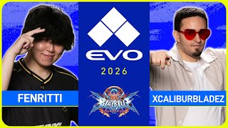 Evo 2026: Fenritti vs xcaliburbladez | BlazBlue Centralfiction | Losers Final screenshot 1