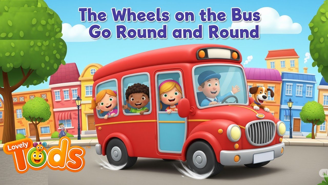 Wheels on the Bus Go Round and Round! 🚌 The Classic Nursery Rhyme for ...