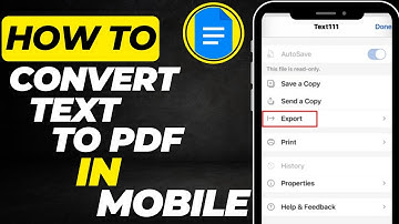 How To Convert Text to PDF in Mobile | Easy & Free Method (2025)