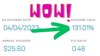 131% Dividend Yield!!!!  Is this for real??? by Invest To Live 920 views 1 year ago 11 minutes, 59 seconds