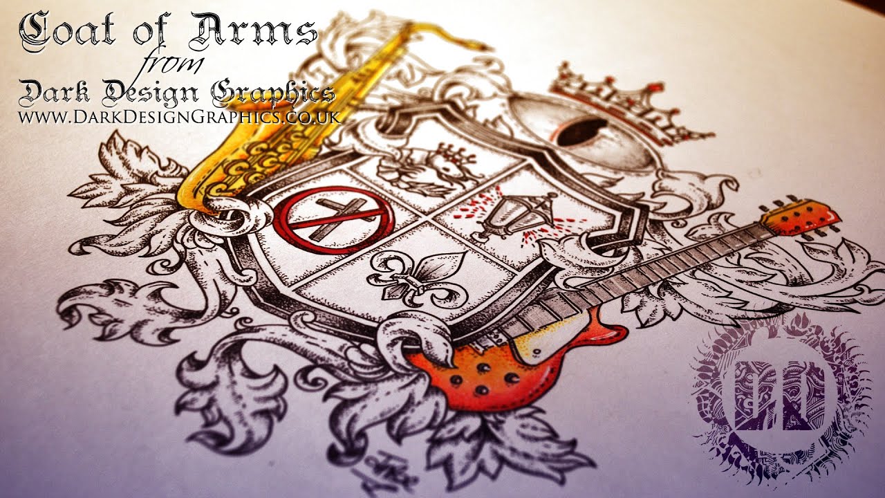 Guitar and Sax Coat Of Arms YouTube