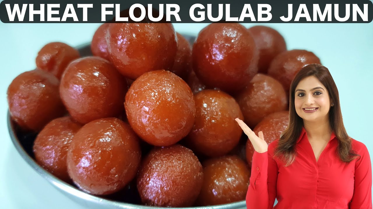 JUST 1/2 CUP WHEAT FLOUR Atta Gulab Jamun - Wheat Flour Gulab Jamun | Soft, Juicy & Instant | Kanak