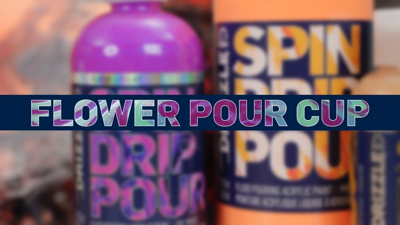 Flower Pour Cup Tutorial FolkArt Drizzle YouTube