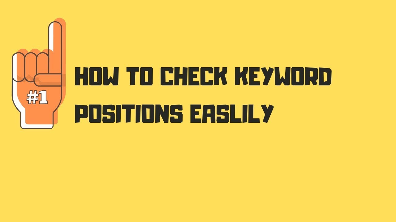 How to check Keyword positions Quick Method SEO Rankings YouTube