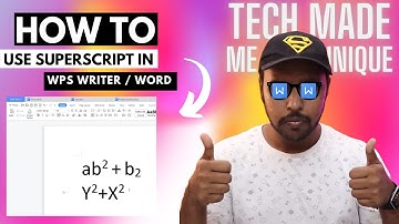 How to use Superscript in wps office writer | how to add superscript in wps office writer
