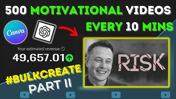 Create 500 Motivational Videos In 10 Mins Using Chat GPT & Canva.