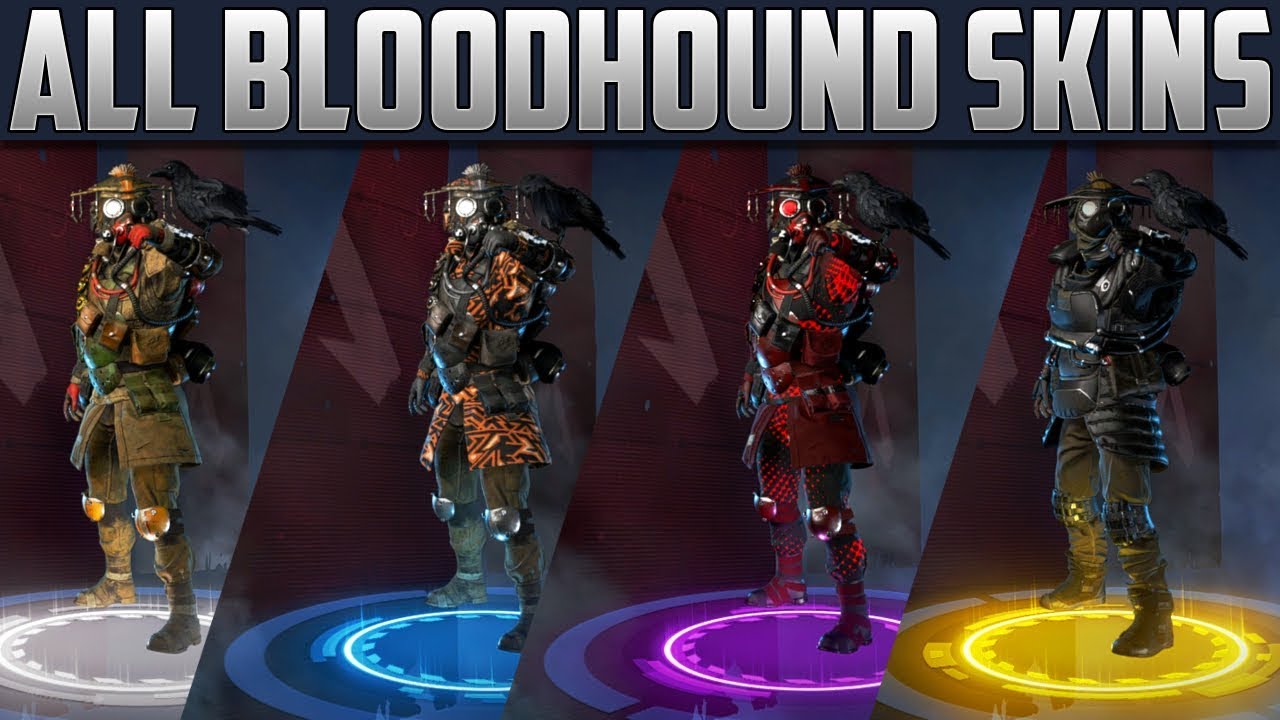 Apex Legends All Bloodhound Skins Outfits Youtube