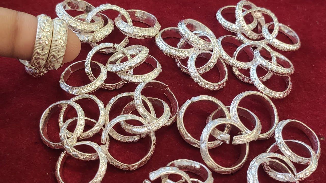 new latest silver toe ring designs Adhik mas Vishesh jodvi design