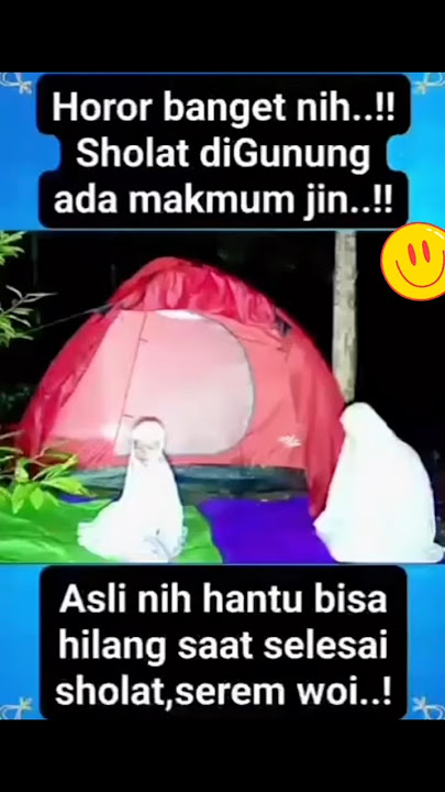 cewek cantik camping solo malam hari sholat di gangguin #shorts
