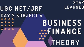 Business finance UGC NET/JRF commerce (paper 2 in Malayalam)  Stay Learned
