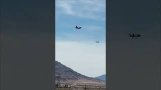 F16 and F35s RTB at Nellis #nellisafb #f16 #f35 #aviation #usaf